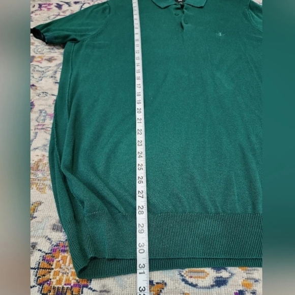 NWT, River Island Mens Emerald Smooth Cotton Luxurious Soft Polo Shirt, sz 2XL - Picture 8 of 11